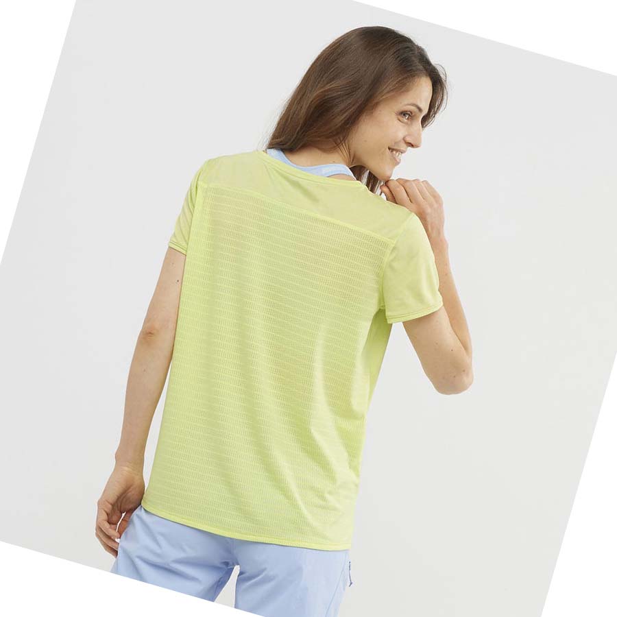 Camiseta Salomon OUTLINE SUMMER Mujer Verde Menta | MX 2548NWY